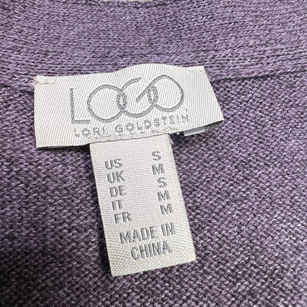 LOGO Lori Goldstein Button Front Lace Trim Hi-Low Knit
Cardigan Sweater - Picture 11 of 11